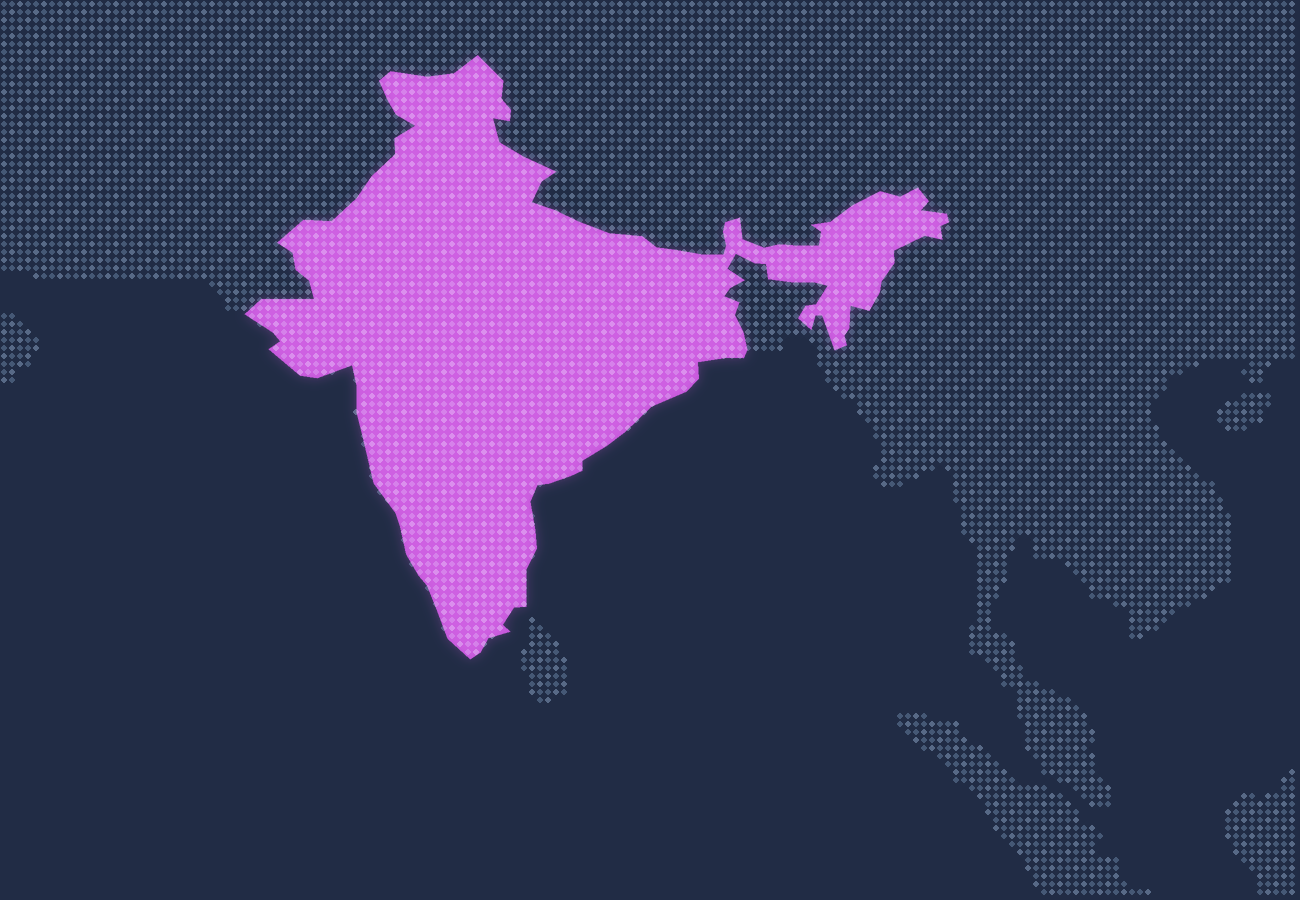Karte Indien mit INOMIC Pune und Singapur
